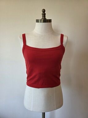 Abercrombie YPB Red Athletic Cropped Tank Top